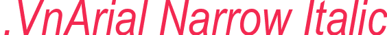 .VnArial Narrow Italic